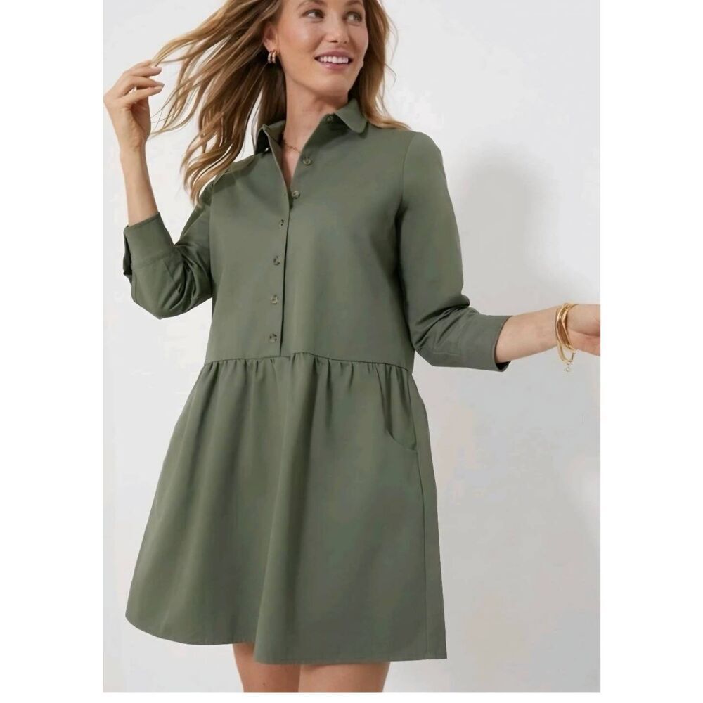Tuckernuck Hayes shirt dress Jade green size XXL